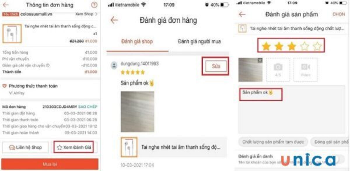 Đánh giá chất lượng sản phẩm từ người mua hàng online 1